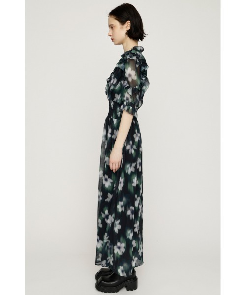 SLY（スライ）の「BLUR FLOWER LONG OP ブラーフラワーロングワンピース 春服 夏服（ワンピース・レディース・ブラウン系その他2/ブラック系その他2・FREE）」の5枚目の写真