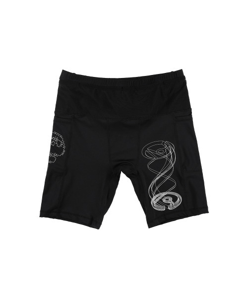 THEWARLD(ザワールド)の「サーキュラーランニングハーフタイツレギンス(ブラック)(その他パンツ・メンズ・その他・1/2/3)」の4枚目の写真