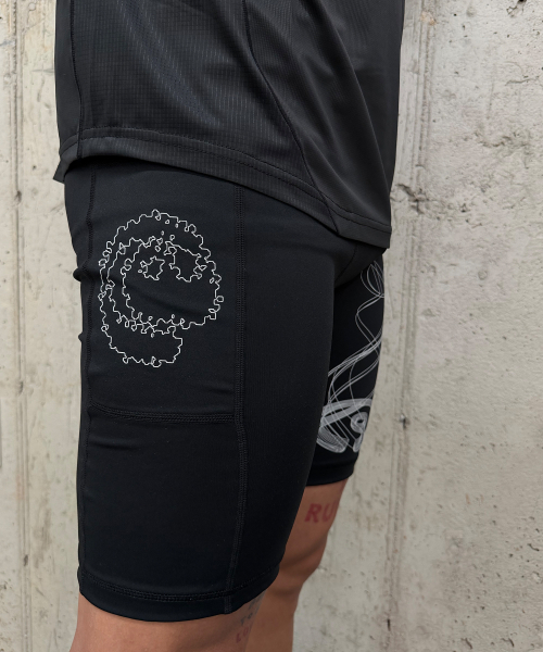 THEWARLD(ザワールド)の「サーキュラーランニングハーフタイツレギンス(ブラック)(その他パンツ・メンズ・その他・1/2/3)」の6枚目の写真