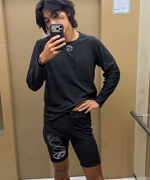 THEWARLD(ザワールド)の「サーキュラーランニングハーフタイツレギンス(ブラック)(その他パンツ・メンズ・その他・1/2/3)」の16枚目の写真
