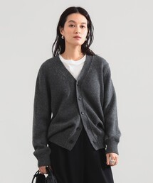 【別注】SLOANE × Demi-Luxe BEAMS / 5ゲージ ジーロンラム Vネック カーディガン