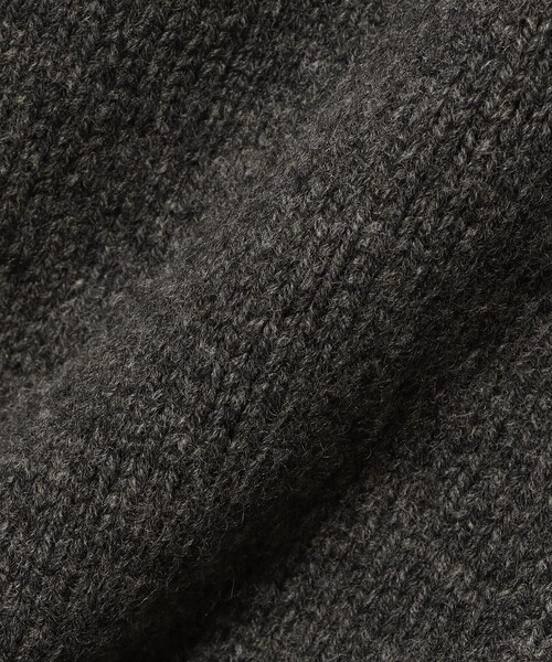 Demi-Luxe BEAMS(デミルクス ビームス)の「【別注】SLOANE × Demi-Luxe BEAMS / 5ゲージ ジーロンラム Vネック カーディガン(ニット/セーター・レディース・チャコールグレー/レッド・2/1)」の12枚目の写真