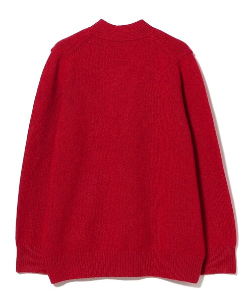 Demi-Luxe BEAMS(デミルクス ビームス)の「【別注】SLOANE × Demi-Luxe BEAMS / 5ゲージ ジーロンラム Vネック カーディガン(ニット/セーター・レディース・チャコールグレー/レッド・2/1)」の14枚目の写真