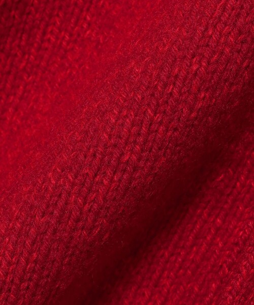 Demi-Luxe BEAMS(デミルクス ビームス)の「【別注】SLOANE × Demi-Luxe BEAMS / 5ゲージ ジーロンラム Vネック カーディガン(ニット/セーター・レディース・チャコールグレー/レッド・2/1)」の15枚目の写真