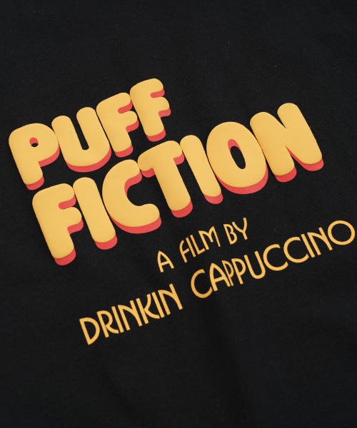 FRIZMWORKS(フリズムワークス)の「PUFF FICTION HALF TEE _ BLACK(Tシャツ/カットソー・メンズ・その他・SMALL/MEDIUM/LARGE/X-LARGE)」の4枚目の写真