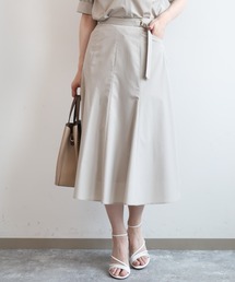 OFUON le MK（オフオンルエムケー）の「ベルト付きフレアスカート/接触冷感/UVカット/洗える/セットアップ可（スカート）」