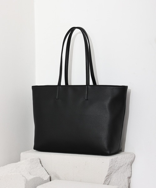 style code(スタイルコード)の「ZOZO限定【STYLE CODE/スタイルコード】ユニセックス リクルート、通学、通勤 ラージA4トートバッグ 大容量(ビジネスバッグ・レディース・ブラウン/ブラック・FREE)」の6枚目の写真