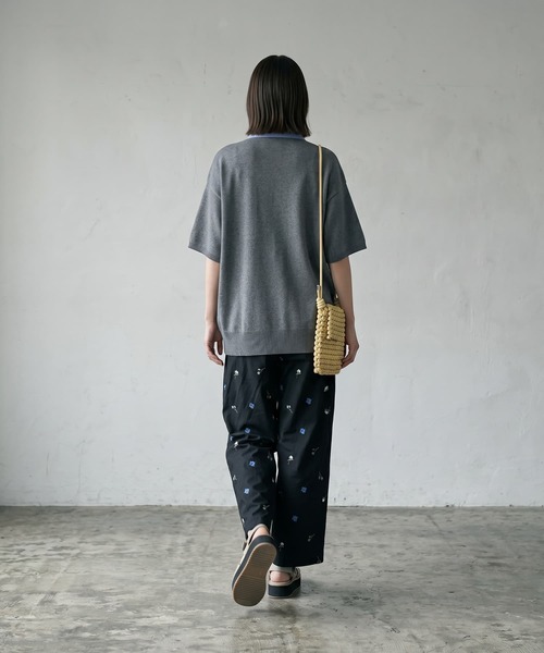 STYLE DELI(スタイルデリ)の「【BLK001】配色刺繍イージーパンツ(その他パンツ・レディース・ブラック・FREE)」の17枚目の写真