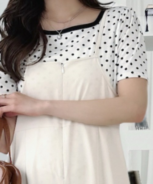 umune（ウムネ）の「サロペット フロントジップ ワイドパンツ オールインワン つなぎ オーバーオール 体型カバー ゆったり 脚長効果 カジュアル 秋 冬（サロペット/オーバーオール・レディース・ブラック/アイボリー/イエロー・FREE）」の22枚目の写真