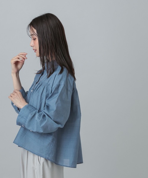 GLOBAL WORK(グローバルワーク)の「MATINEE LINE/シアーギャザーシャツ長袖/678472(シャツ/ブラウス・レディース・ホワイト/ブルー系その他5/ピンク・MEDIUM/LARGE)」の15枚目の写真