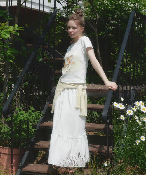 MICANE（ミケーネ）の「アロハ-イエローフラワーTシャツ（Tシャツ/カットソー・レディース・アイボリー・MEDIUM/LARGE/X-LARGE/SMALL）」の2枚目の写真