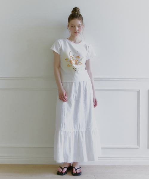 MICANE（ミケーネ）の「アロハ-イエローフラワーTシャツ（Tシャツ/カットソー・レディース・アイボリー・MEDIUM/LARGE/X-LARGE/SMALL）」の5枚目の写真