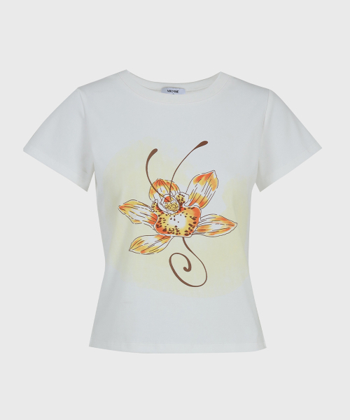 MICANE（ミケーネ）の「アロハ-イエローフラワーTシャツ（Tシャツ/カットソー・レディース・アイボリー・MEDIUM/LARGE/X-LARGE/SMALL）」の7枚目の写真