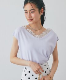La boutique BonBon | 【シリーズ累計お気に入り数1.5万突破！接触冷感・UVカット】クールタッチUVレース付きVネックニット(ニット/セーター)