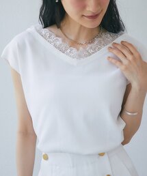 La boutique BonBon | 【シリーズ累計お気に入り数1.5万突破!接触冷感・UVカット】クールタッチUVレース付きVネックニット(ニット/セーター)