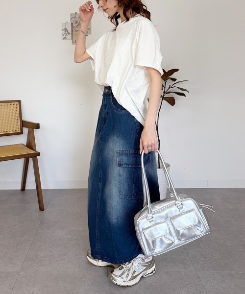 RCD(アールシーディー)の「バルーンスリーブ5分袖Tシャツ(Tシャツ/カットソー・レディース・ブラック/チャコールグレー/オフホワイト・M-L/LL~3L/4L~5L)」の15枚目の写真
