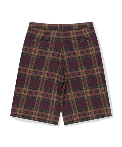 WKNDRS(ウィーキャンドース)の「PLAID EASY SHORTS (BURGUNDY)(その他パンツ・レディース・その他・MEDIUM/LARGE/X-LARGE)」の2枚目の写真