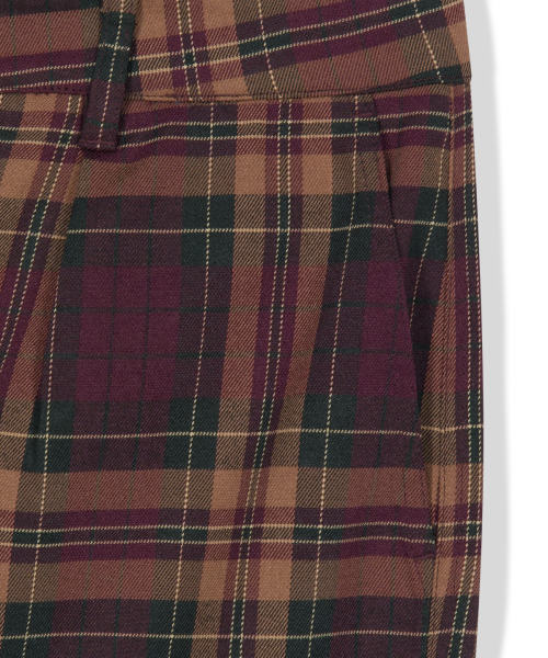 WKNDRS(ウィーキャンドース)の「PLAID EASY SHORTS (BURGUNDY)(その他パンツ・レディース・その他・MEDIUM/LARGE/X-LARGE)」の4枚目の写真
