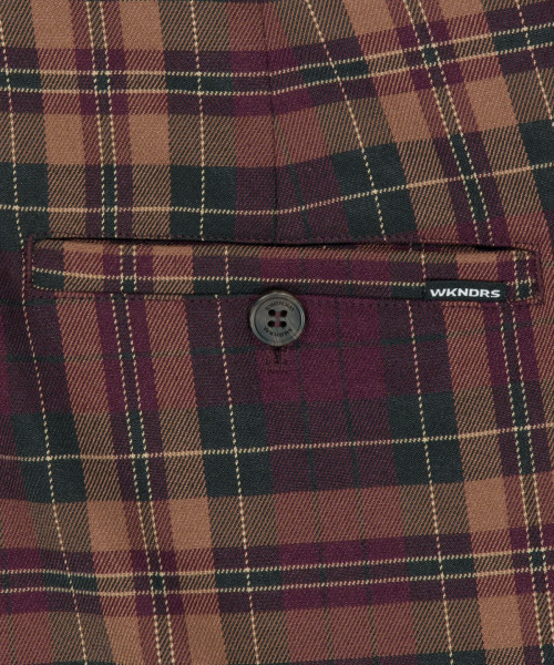 WKNDRS(ウィーキャンドース)の「PLAID EASY SHORTS (BURGUNDY)(その他パンツ・レディース・その他・MEDIUM/LARGE/X-LARGE)」の6枚目の写真