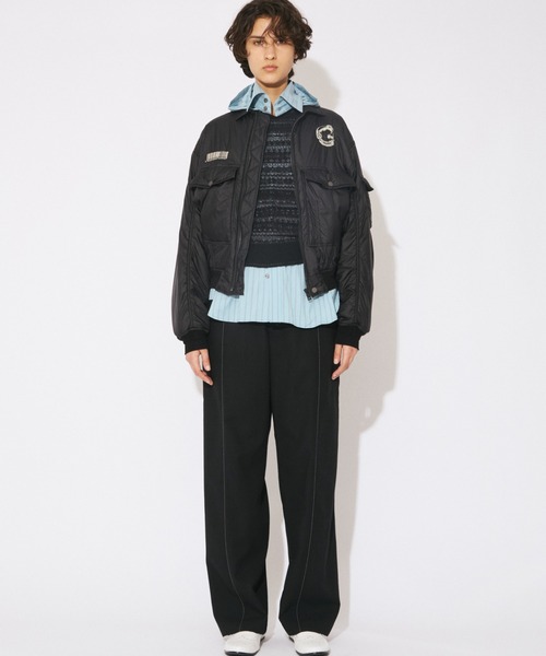 beautiful people(ビューティフルピープル)の「zerogravity sheer nylonrip blouson(ミリタリージャケット・レディース・ブラック・38/36)」の5枚目の写真