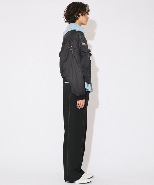 beautiful people(ビューティフルピープル)の「zerogravity sheer nylonrip blouson(ミリタリージャケット・レディース・ブラック・38/36)」の6枚目の写真