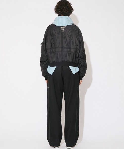 beautiful people(ビューティフルピープル)の「zerogravity sheer nylonrip blouson(ミリタリージャケット・レディース・ブラック・38/36)」の7枚目の写真