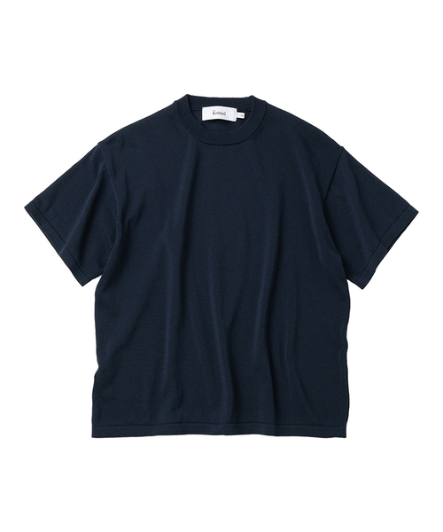 KNITTED(ニッティド)の「シェロン冷感シングルクロップニット_ラウンド5カラー(ニット/セーター・メンズ・チャコール/ネイビー/ブラウン/ライトグレー/ブラック・MEDIUM/LARGE/X-LARGE)」の5枚目の写真