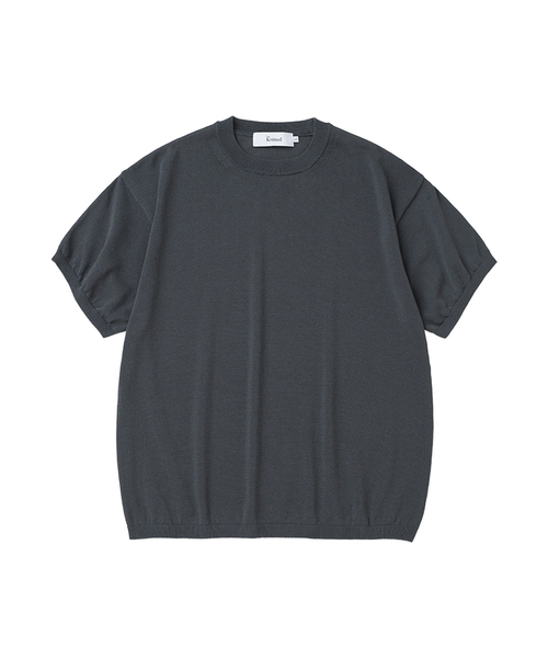 KNITTED(ニッティド)の「シェロン冷感シングルクロップニット_ラウンド5カラー(ニット/セーター・メンズ・チャコール/ネイビー/ブラウン/ライトグレー/ブラック・MEDIUM/LARGE/X-LARGE)」の3枚目の写真
