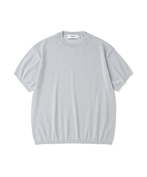 KNITTED(ニッティド)の「シェロン冷感シングルクロップニット_ラウンド5カラー(ニット/セーター・メンズ・チャコール/ネイビー/ブラウン/ライトグレー/ブラック・MEDIUM/LARGE/X-LARGE)」の2枚目の写真