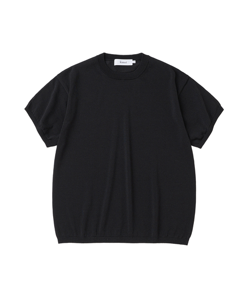 KNITTED(ニッティド)の「シェロン冷感シングルクロップニット_ラウンド5カラー(ニット/セーター・メンズ・チャコール/ネイビー/ブラウン/ライトグレー/ブラック・MEDIUM/LARGE/X-LARGE)」の1枚目の写真