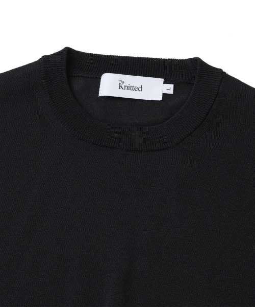 KNITTED(ニッティド)の「シェロン冷感シングルクロップニット_ラウンド5カラー(ニット/セーター・メンズ・チャコール/ネイビー/ブラウン/ライトグレー/ブラック・MEDIUM/LARGE/X-LARGE)」の7枚目の写真
