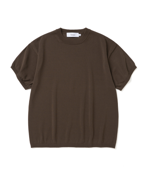 KNITTED(ニッティド)の「シェロン冷感シングルクロップニット_ラウンド5カラー(ニット/セーター・メンズ・チャコール/ネイビー/ブラウン/ライトグレー/ブラック・MEDIUM/LARGE/X-LARGE)」の8枚目の写真