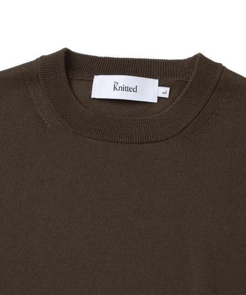 KNITTED(ニッティド)の「シェロン冷感シングルクロップニット_ラウンド5カラー(ニット/セーター・メンズ・チャコール/ネイビー/ブラウン/ライトグレー/ブラック・MEDIUM/LARGE/X-LARGE)」の9枚目の写真
