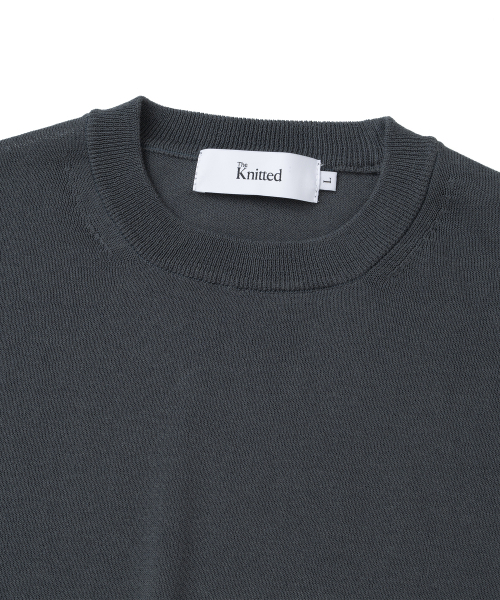 KNITTED(ニッティド)の「シェロン冷感シングルクロップニット_ラウンド5カラー(ニット/セーター・メンズ・チャコール/ネイビー/ブラウン/ライトグレー/ブラック・MEDIUM/LARGE/X-LARGE)」の11枚目の写真