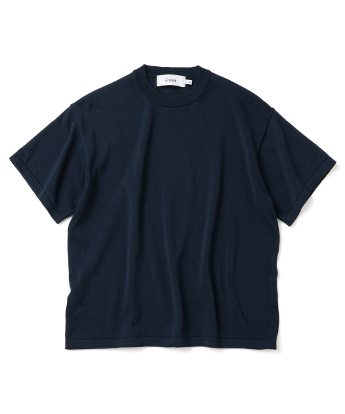 KNITTED(ニッティド)の「シェロン冷感シングルクロップニット_ラウンド5カラー(ニット/セーター・メンズ・チャコール/ネイビー/ブラウン/ライトグレー/ブラック・MEDIUM/LARGE/X-LARGE)」の12枚目の写真