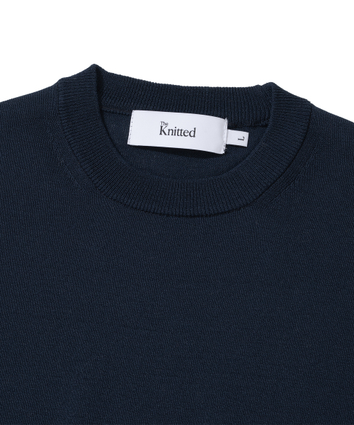KNITTED(ニッティド)の「シェロン冷感シングルクロップニット_ラウンド5カラー(ニット/セーター・メンズ・チャコール/ネイビー/ブラウン/ライトグレー/ブラック・MEDIUM/LARGE/X-LARGE)」の13枚目の写真