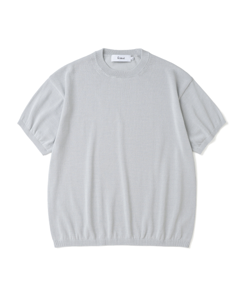 KNITTED(ニッティド)の「シェロン冷感シングルクロップニット_ラウンド5カラー(ニット/セーター・メンズ・チャコール/ネイビー/ブラウン/ライトグレー/ブラック・MEDIUM/LARGE/X-LARGE)」の14枚目の写真