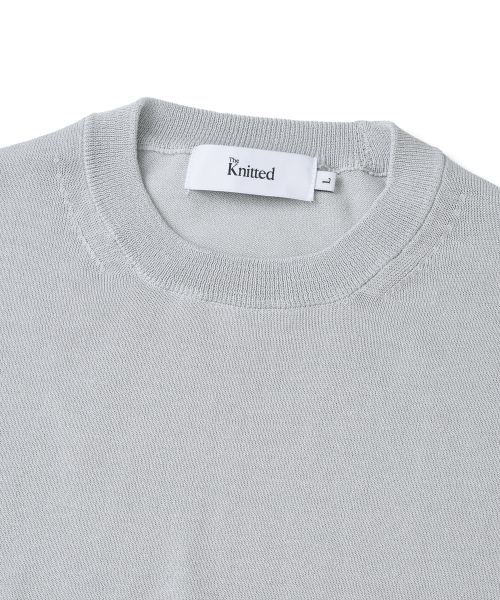 KNITTED(ニッティド)の「シェロン冷感シングルクロップニット_ラウンド5カラー(ニット/セーター・メンズ・チャコール/ネイビー/ブラウン/ライトグレー/ブラック・MEDIUM/LARGE/X-LARGE)」の15枚目の写真