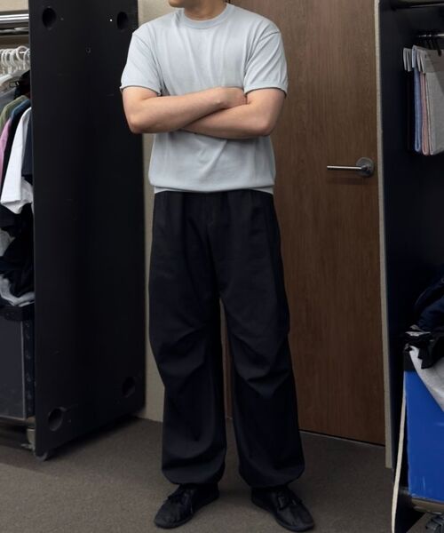 KNITTED(ニッティド)の「シェロン冷感シングルクロップニット_ラウンド5カラー(ニット/セーター・メンズ・チャコール/ネイビー/ブラウン/ライトグレー/ブラック・MEDIUM/LARGE/X-LARGE)」の19枚目の写真