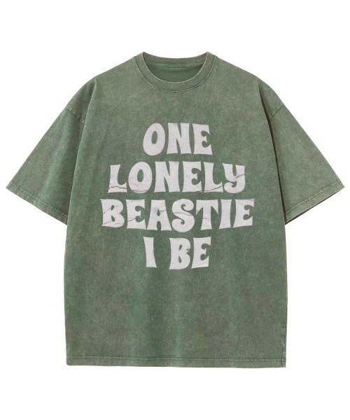 GARAGE MADE(ガレージメイド)の「レディースM~Lサイズ ユニセックス ピグメントプリント BIG Tシャツ ONELONE(Tシャツ/カットソー・レディース・ピンク/ブルー/ブラック/グリーン/グレー・S)」の1枚目の写真