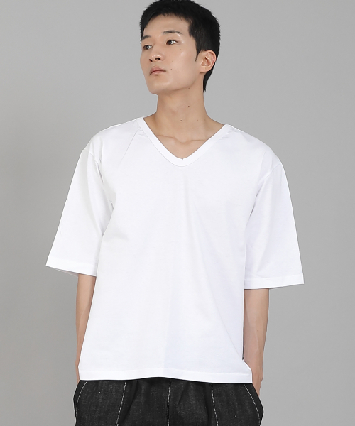 SAINTCREW(セントクルー)の「無地Vネック5部半袖TシャツVHR-895ホワイト(Tシャツ/カットソー・メンズ・その他・MEDIUM/LARGE/X-LARGE/XX-LARGE/XXX-LARGE/XXXX-LARGE)」の13枚目の写真