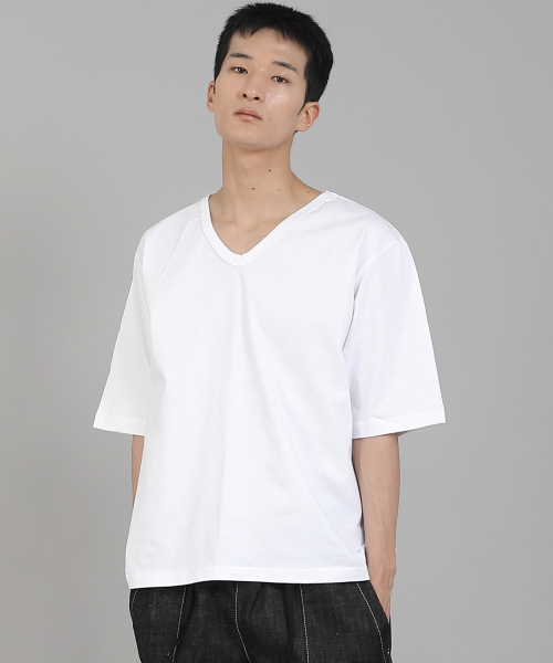 SAINTCREW(セントクルー)の「無地Vネック5部半袖TシャツVHR-895ホワイト(Tシャツ/カットソー・メンズ・その他・MEDIUM/LARGE/X-LARGE/XX-LARGE/XXX-LARGE/XXXX-LARGE)」の12枚目の写真