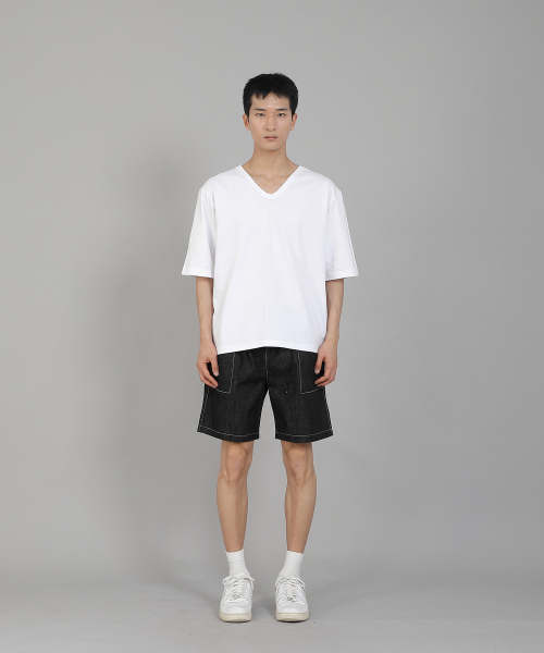 SAINTCREW(セントクルー)の「無地Vネック5部半袖TシャツVHR-895ホワイト(Tシャツ/カットソー・メンズ・その他・MEDIUM/LARGE/X-LARGE/XX-LARGE/XXX-LARGE/XXXX-LARGE)」の11枚目の写真