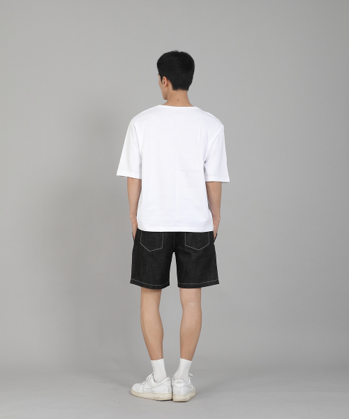 SAINTCREW(セントクルー)の「無地Vネック5部半袖TシャツVHR-895ホワイト(Tシャツ/カットソー・メンズ・その他・MEDIUM/LARGE/X-LARGE/XX-LARGE/XXX-LARGE/XXXX-LARGE)」の5枚目の写真