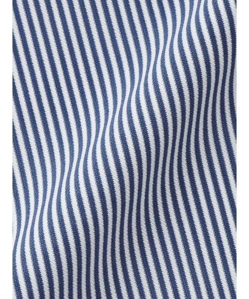 Perfect Suit FActory(パーフェクトスーツファクトリー)の「【完全ノーアイロン/アイスセンサー】半袖アイシャツ ボタンダウン ネイビー(ビジネスシャツ・メンズ・ネイビー・M/L/LL)」の4枚目の写真