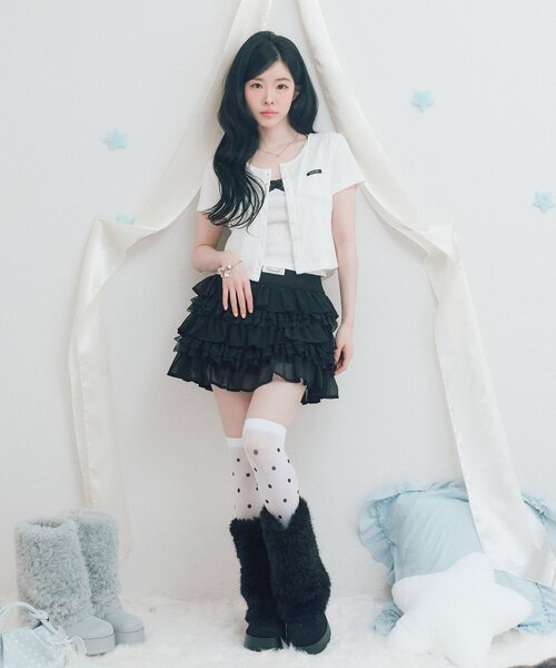 OLIVE des OLIVE（オリーブデオリーブ）の「Milky Star アンサンブル（アンサンブル・レディース・オフホワイト/ピンク/サックスブルー/ブラック・FREE）」の11枚目の写真