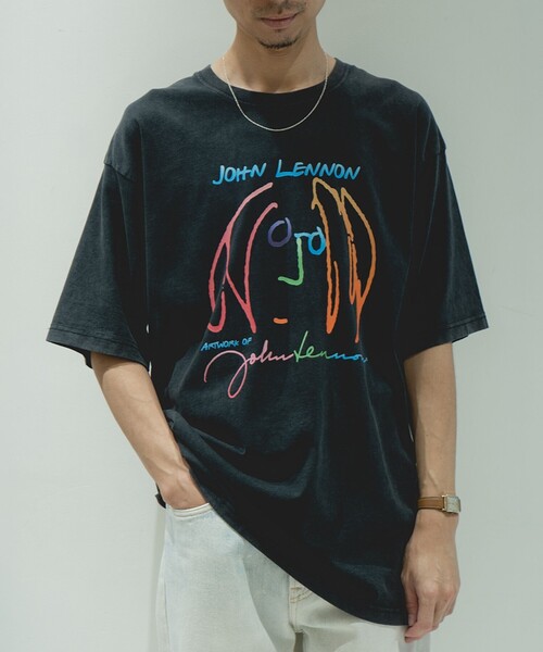 International Gallery BEAMS(インターナショナルギャラリービームス)の「【別注】U/MUSIC × IG / JOHN LENNON グラフィック Tシャツ(Tシャツ/カットソー・メンズ・ブラック・LARGE/MEDIUM/SMALL/X-LARGE)」の7枚目の写真