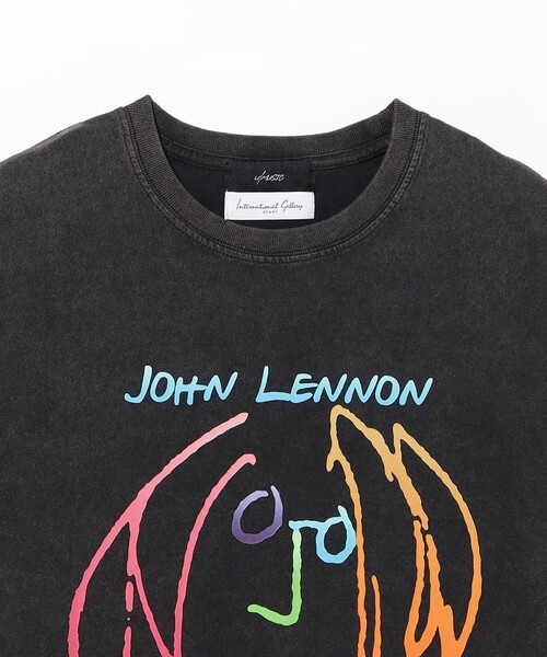 International Gallery BEAMS(インターナショナルギャラリービームス)の「【別注】U/MUSIC × IG / JOHN LENNON グラフィック Tシャツ(Tシャツ/カットソー・メンズ・ブラック・LARGE/MEDIUM/SMALL/X-LARGE)」の6枚目の写真