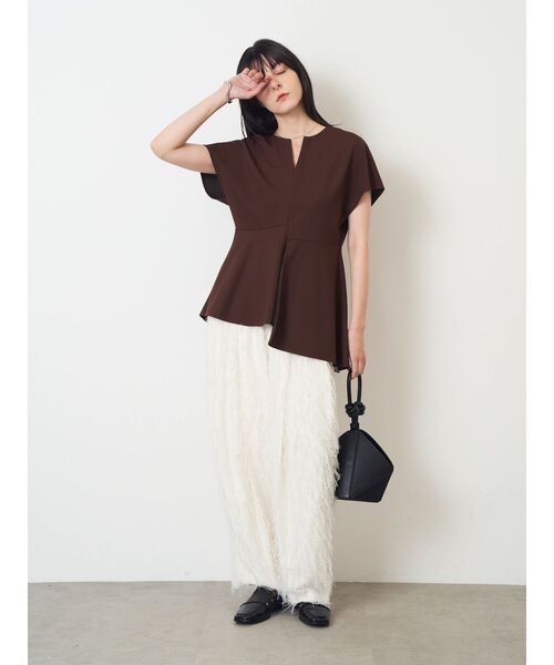 ELENDEEK(エレンディーク)の「フリンジイージタックパンツ(その他パンツ・レディース・ブラック/オフホワイト・2/1)」の17枚目の写真