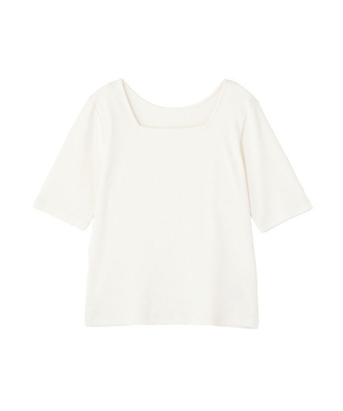 AMERICAN HOLIC(アメリカンホリック)の「【接触冷感・UVカット】スクエアネック5分袖プルオーバー(Tシャツ/カットソー・レディース・チャコールグレー/オフホワイト/モカ/ホワイト系その他・M/L)」の13枚目の写真